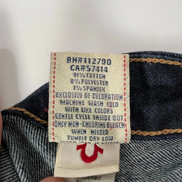 True Religion Halle Tuxedo Skinny Jeans Blue Low Rise Y2K size 27 - Picture 15 of 15